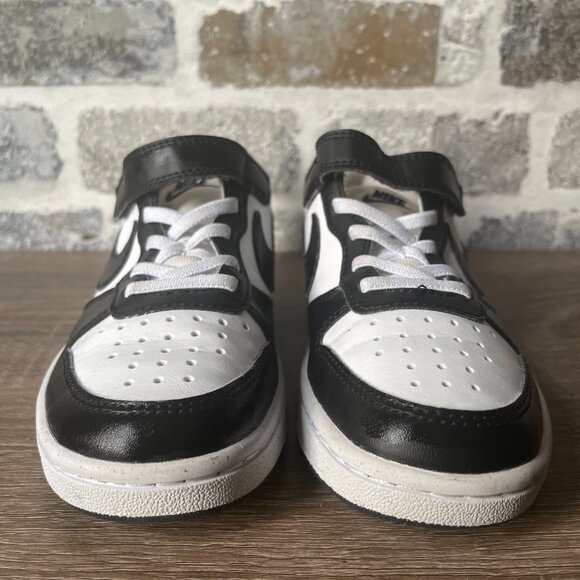 Nike Court Borough Low Recraft “Panda” (Black/ White, Size 1Y) - Picture 5 of 6